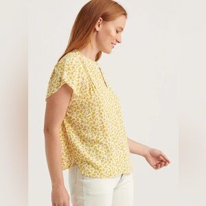 Lucky Brand Tulip Sleeve Blouse Top